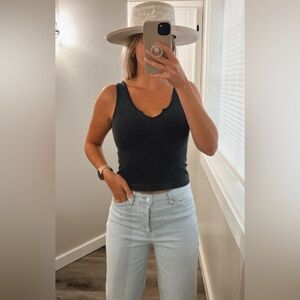 Women’s Ribbed Tank Top Notch Size L / XL - One Step Ahead tank top ribbed blue